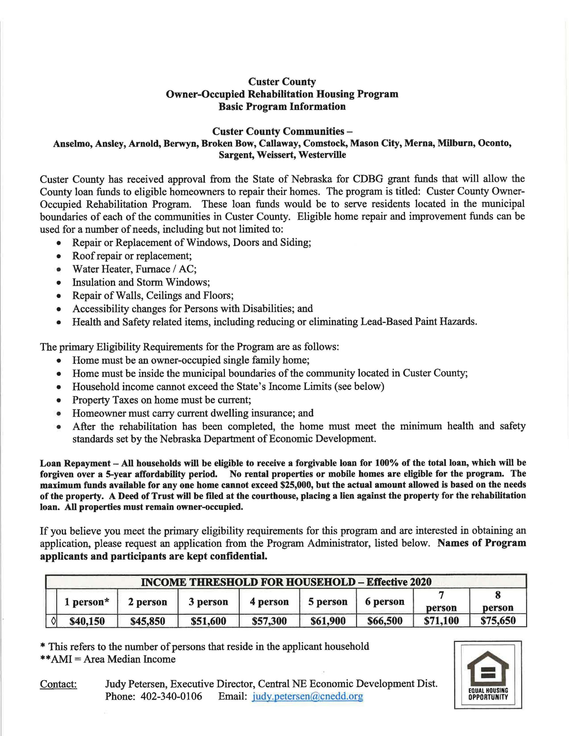 Pages from Custer Co Housing Rehab program